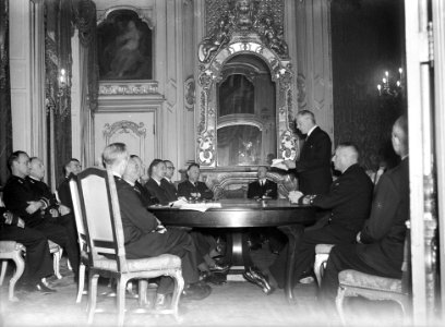 Installatie Vlootcommissie door minister Schagen van Leeuwen, Bestanddeelnr 902-2616