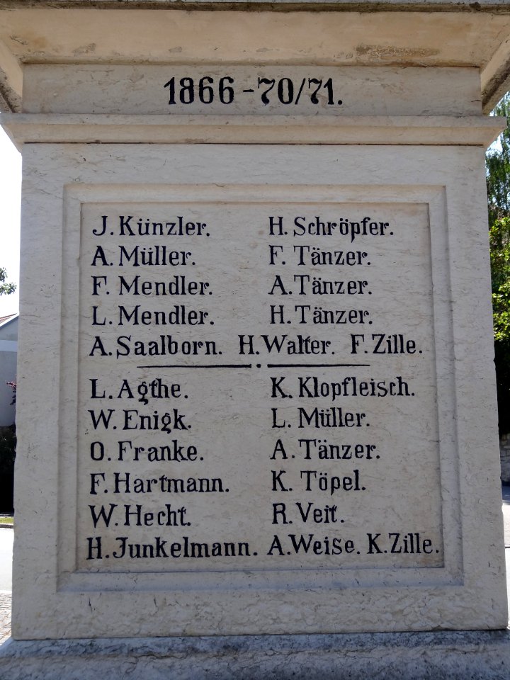 Inschrift 4 auf der Siegessäule in Auerstedt