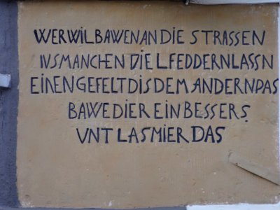 Inschrift Alte Apotheke, Waltershausen