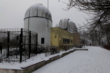 Insulaner observatory with snow 2021-02-08 06
