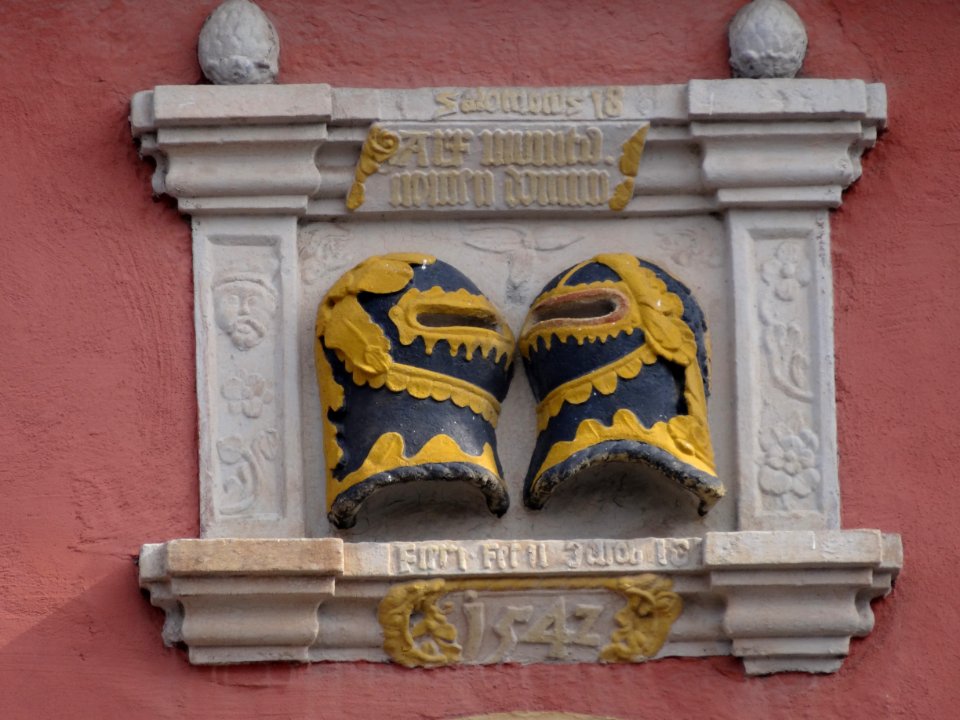 Inschrift am Haus Hauptmarkt 15, Gotha