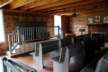 Inside the Council House, New Echota, July 2017