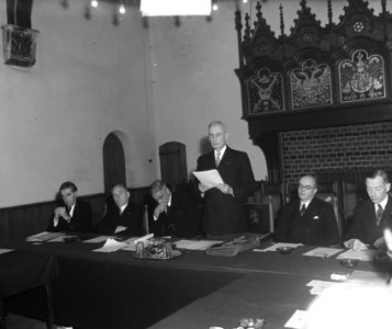 Installatie Ziekenfondsraad door Minister Joekes, Bestanddeelnr 903-1770