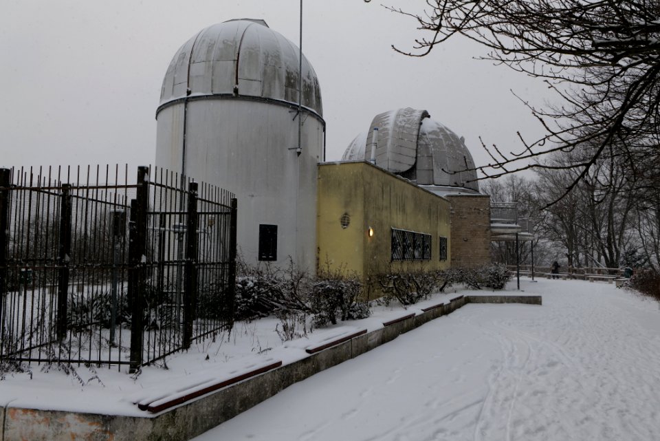 Insulaner observatory with snow 2021-02-08 05