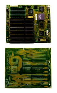 Intel i386DX-25 IV Motherboard Front-Back
