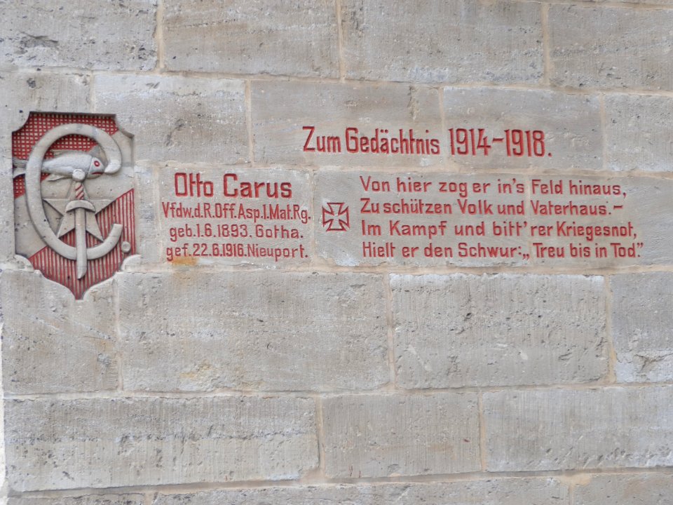 Inschrift am Haus Liebtraustraße 20, Gotha