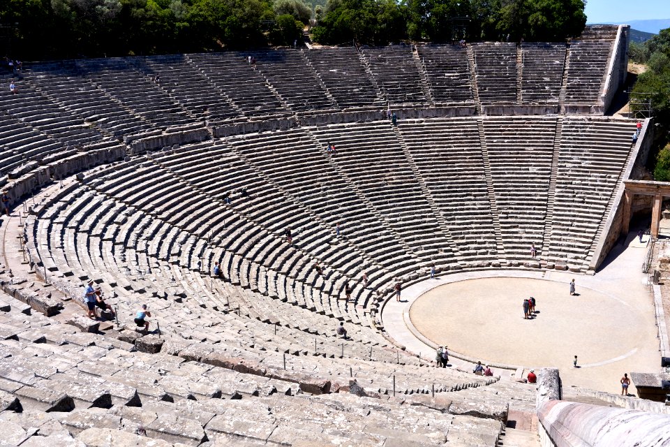 Inside the Great Theatre of Epidaurus on 23 May 2019