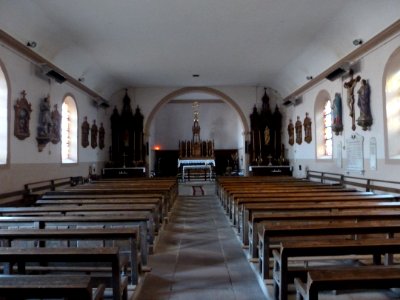 Intérieur de l’église Saint-Laurent du Haut-de-Belmont