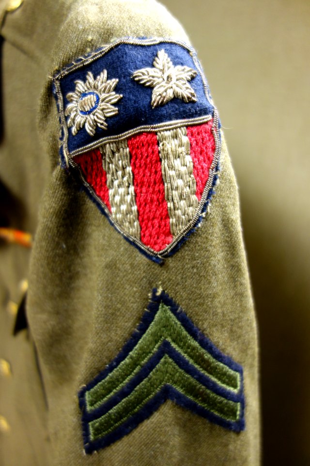 Insignia for 703rd Anti-Aircraft Artillery Battalion, Pacific Theater, World War II - Fort Devens Museum - DSC07221