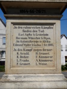 Inschrift 2 auf der Siegessäule in Auerstedt