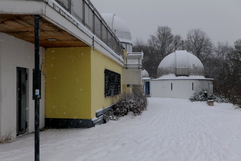 Insulaner observatory with snow 2021-02-08 02