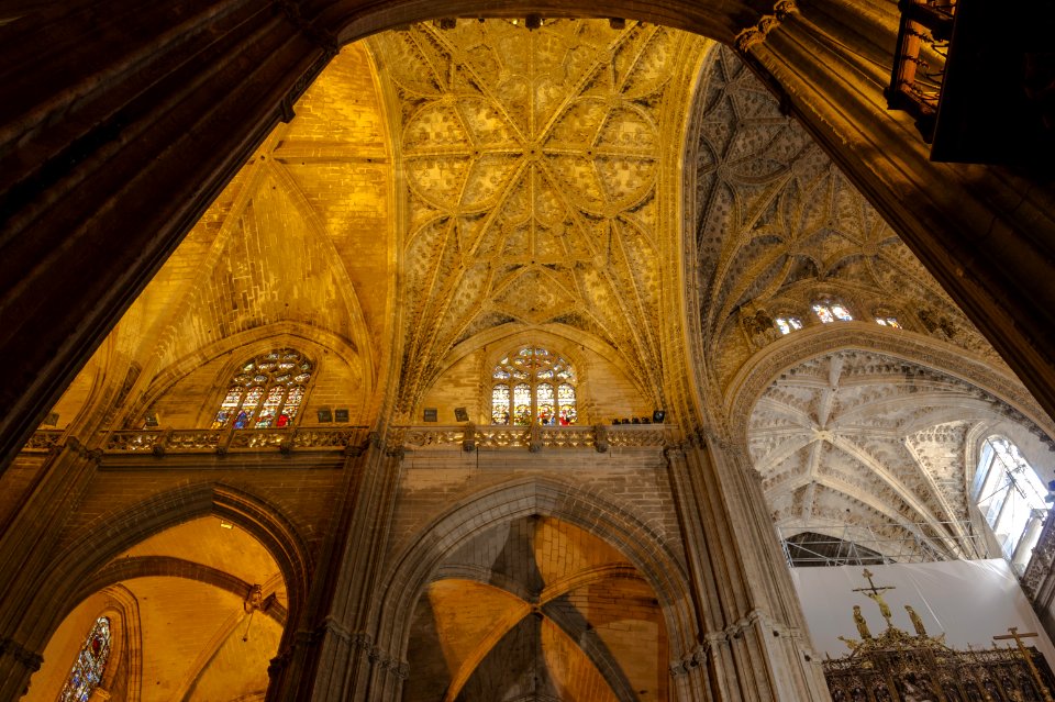 Inside the cathedral of Seville Andalusia Spain