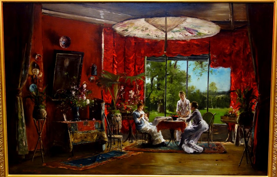 Interior, Paris, by Mihaly Munkacsy, c. 1875, oil on panel - Albany Institute of History and Art - DSC08066