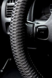 Interior of a Mazda 323 from the driver's position