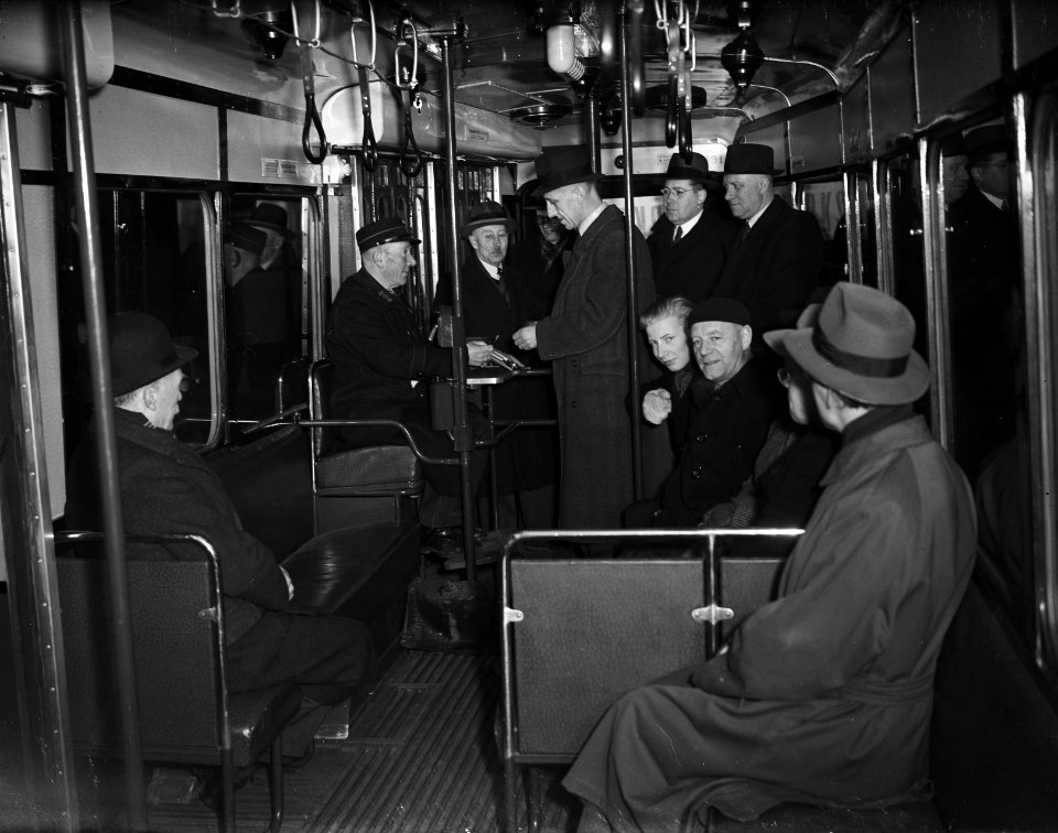 Interieur nieuwe tramwagen, Bestanddeelnr 902-5550