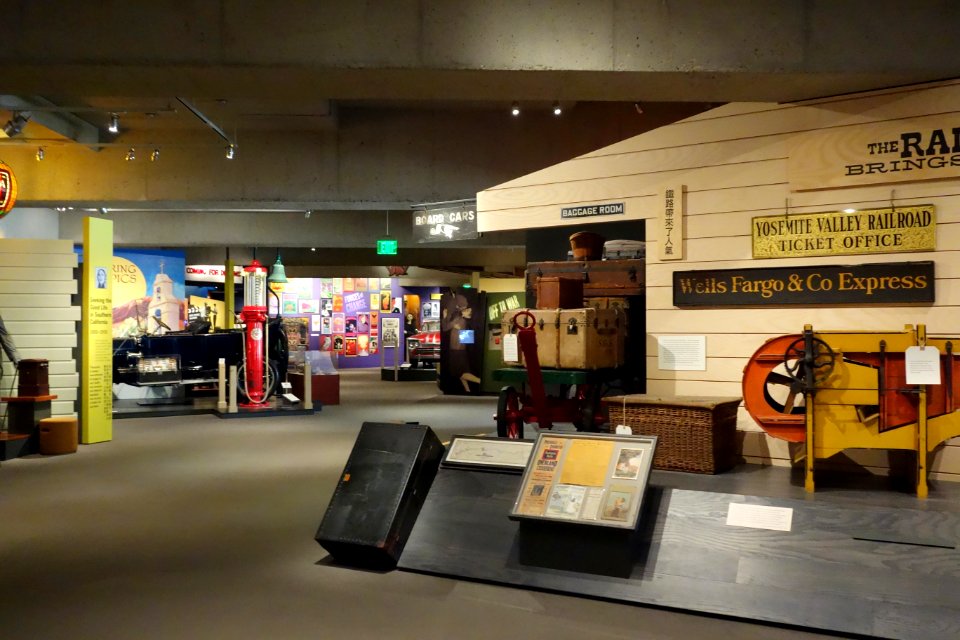 Interior view of California history exhibits - Oakland Museum of California - DSC05137