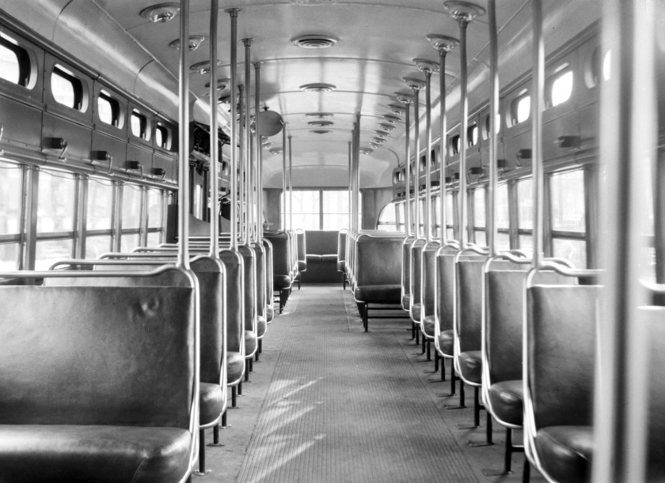 Interieur nieuwe Haagse tram, Bestanddeelnr 902-5658