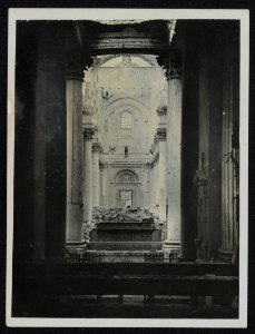 Interior of Arras cathedral taken from the Eastern Alte, Bestanddeelnr 158-1066