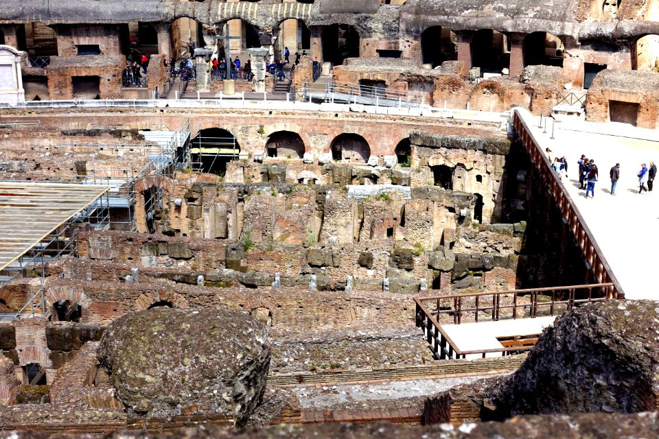 Interior of the Colosseum - Rome, Italy - DSC01432