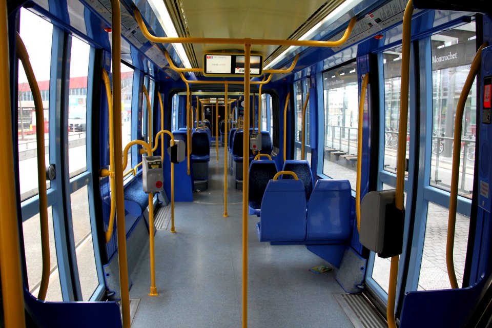 Interior of Citadis 302 in Lyon