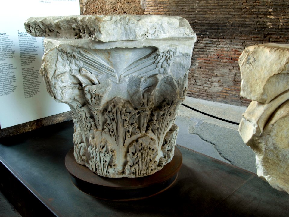 Interior of the Colosseum, Figured capital in Proconnesian marble