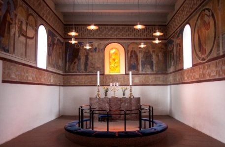 Interior of the church of Jelling, July 2015