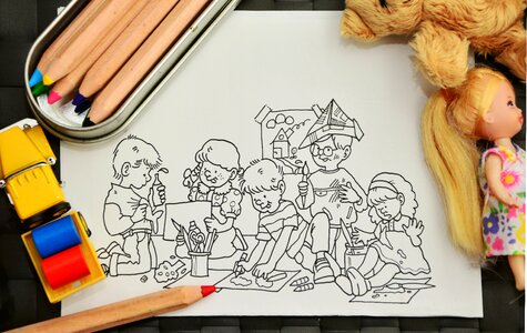 Pens coloring pages children drawing