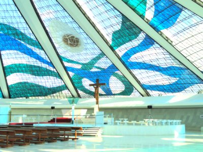 Interior of the Catedral de Brasília - DSC00241 photo