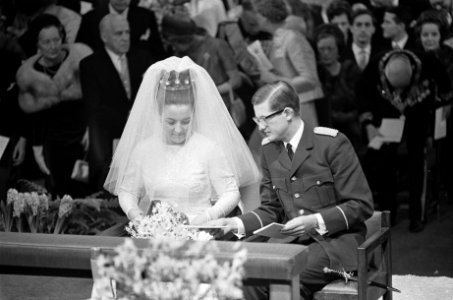 Huwelijk prinses Margriet en mr. Pieter van Vollenhoven huwelijksplechtigheid in, Bestanddeelnr 919-9680