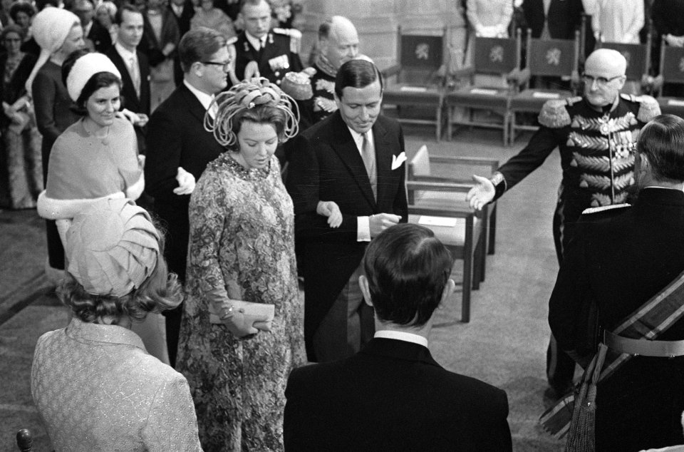 Huwelijk prinses Margriet en mr. Pieter van Vollenhoven huwelijksplechtigheid in, Bestanddeelnr 919-9700