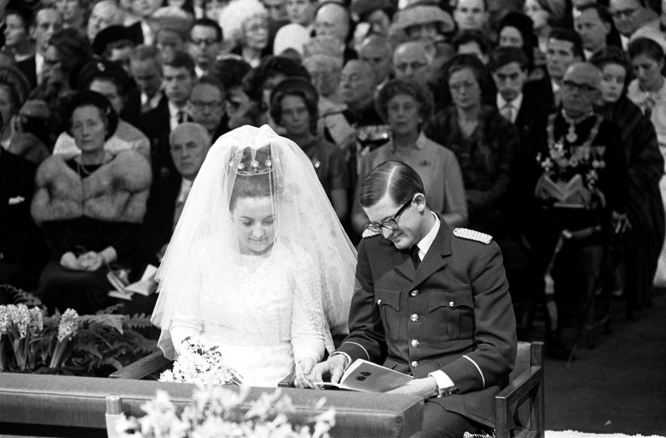 Huwelijk prinses Margriet en mr. Pieter van Vollenhoven huwelijksplechtigheid in, Bestanddeelnr 919-9675