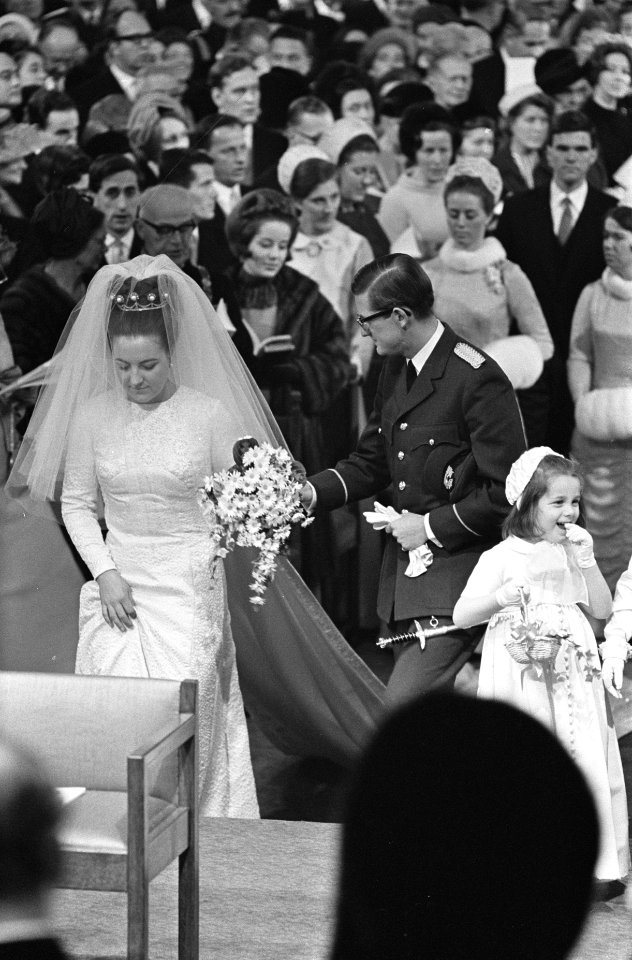 Huwelijk prinses Margriet en mr. Pieter van Vollenhoven huwelijksplechtigheid in, Bestanddeelnr 919-9671