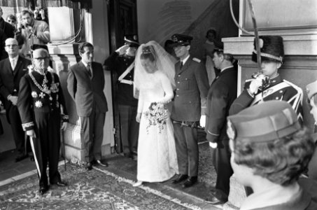 Huwelijk prinses Margriet en mr. Pieter van Vollenhoven huwelijksplechtigheid in, Bestanddeelnr 919-9723