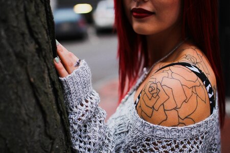 Gothic goth red hair