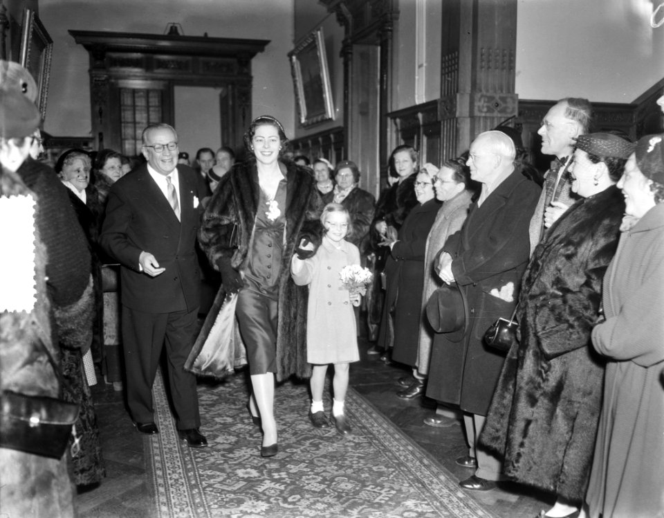 Huwelijk Cees Laseur met Joan de Bruine Groeneveldt, Den Haag, Bestanddeelnr 906-2896