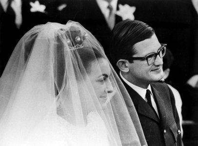 Huwelijk prinses Margriet en mr. Pieter van Vollenhove op het Stadhuis, overzich, Bestanddeelnr 934-6501