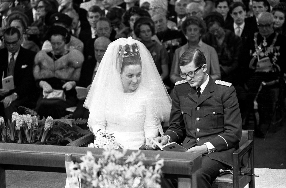 Huwelijk prinses Margriet en mr. Pieter van Vollenhoven huwelijksplechtigheid in, Bestanddeelnr 919-9677