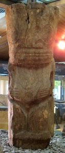 Human image, wood from Hiva Oa, Marquises, Musée de Tahiti et des Îles