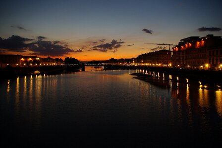 Sunset bridge ponte amerigo vespucci