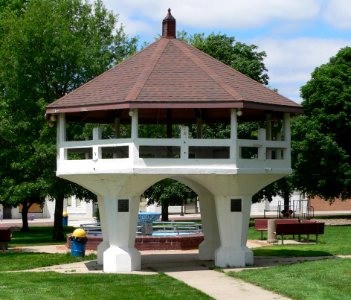 Humboldt, Nebraska park bandstand from ESE 1