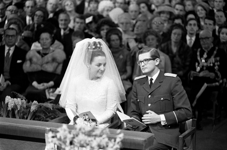 Huwelijk prinses Margriet en mr. Pieter van Vollenhoven huwelijksplechtigheid in, Bestanddeelnr 919-9674