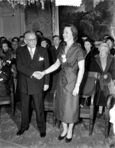 Huwelijk Cees Laseur met Joan de Bruine Groeneveldt, Den Haag, Bestanddeelnr 906-2892