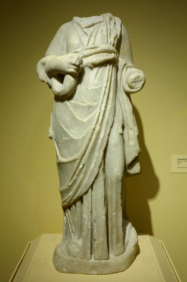 Hygeia, Roman Imperial period, 100-199 AD, marble - Fitchburg Art Museum - DSC08647
