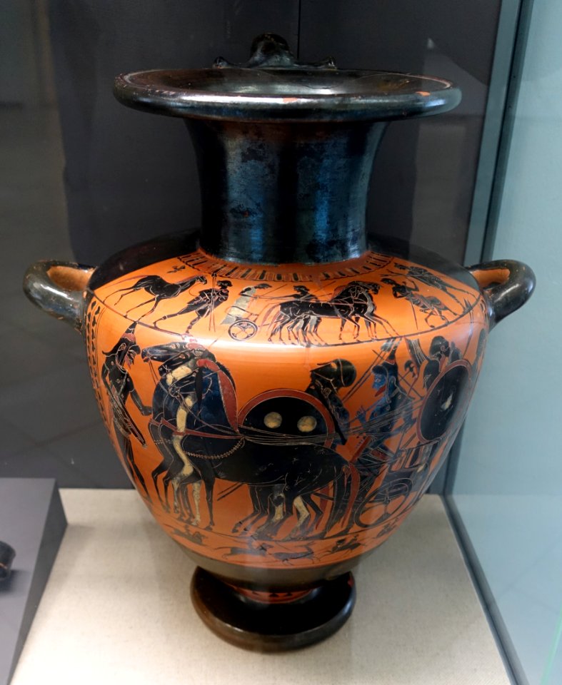 Hydria with war scene, attributed to the Antimenes Painter, c. 510 BC, L 307 - Martin von Wagner Museum - Würzburg, Germany - DSC05482