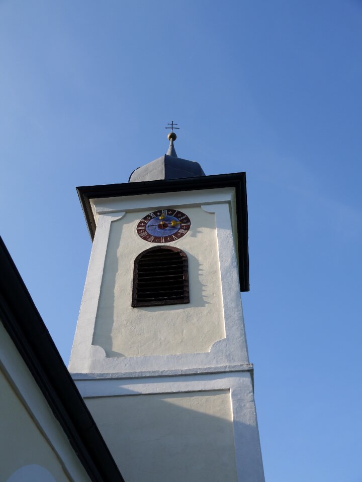 Clock tower girlean-district of fright bichl south tyrol
