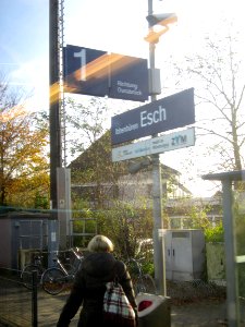 Ibbenbüren-Esch station sign