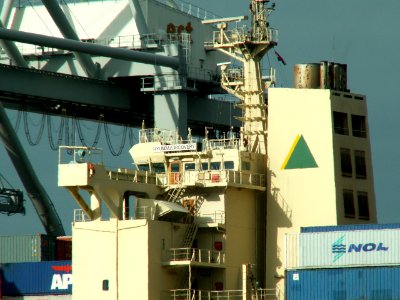 Hyundai Discovery bridge, at the Amazone harbour, Port of Rotterdam, Holland 11-Feb-2006