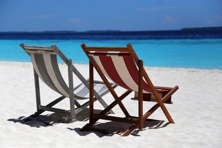 Sun loungers water bay photo