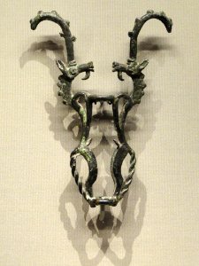 Ibex Standard Finial, about 700-600 BC, Luristan, Iran, bronze - Cleveland Museum of Art - DSC08159