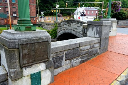 Hyde Park entry and bridge over the Middle River - Stafford Springs, Connecticut - DSC04146